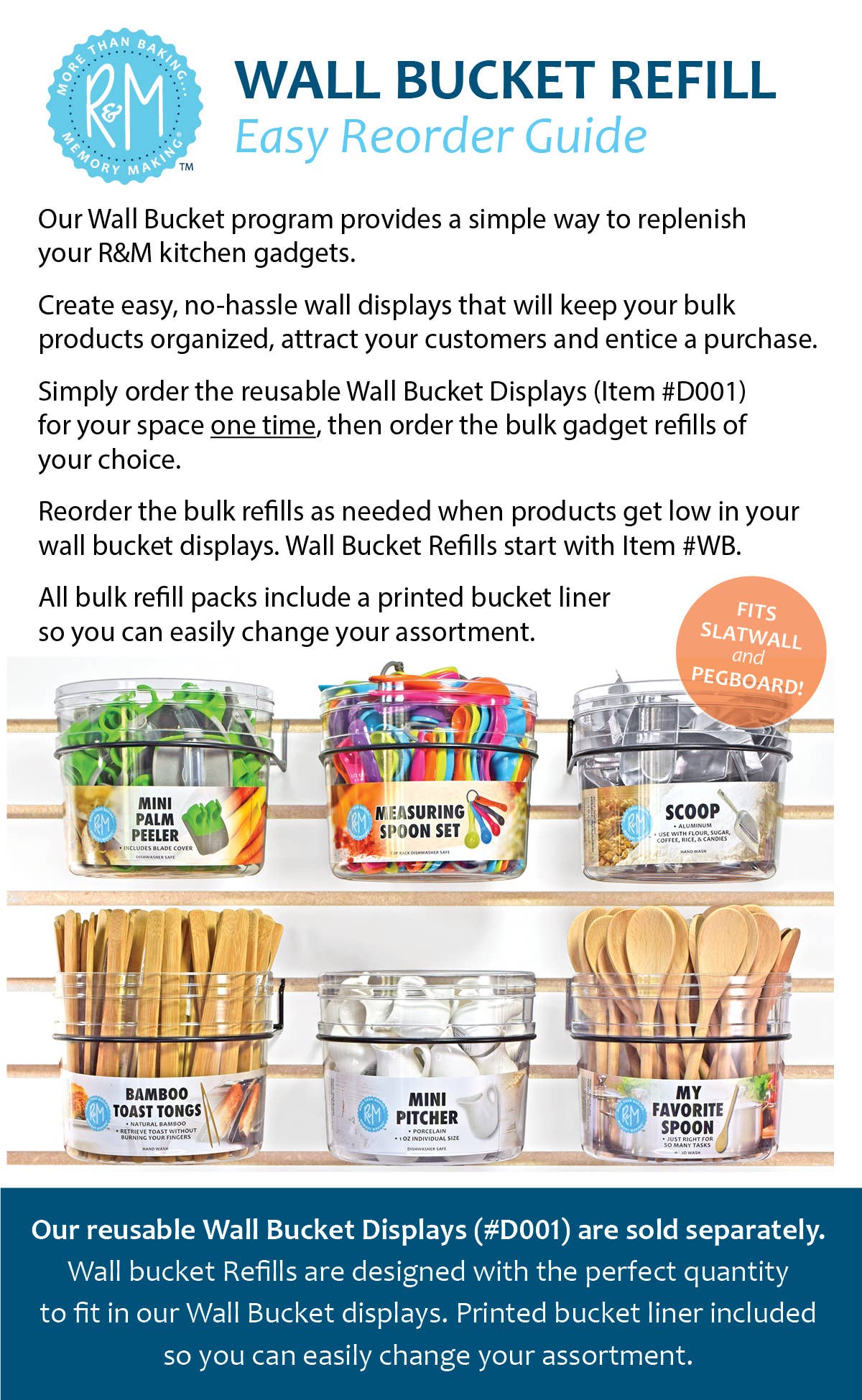 R&M International – Engroshandel Cocktailpind – Vægspand Genopfyldning Guldplukker Pakke med 25/127