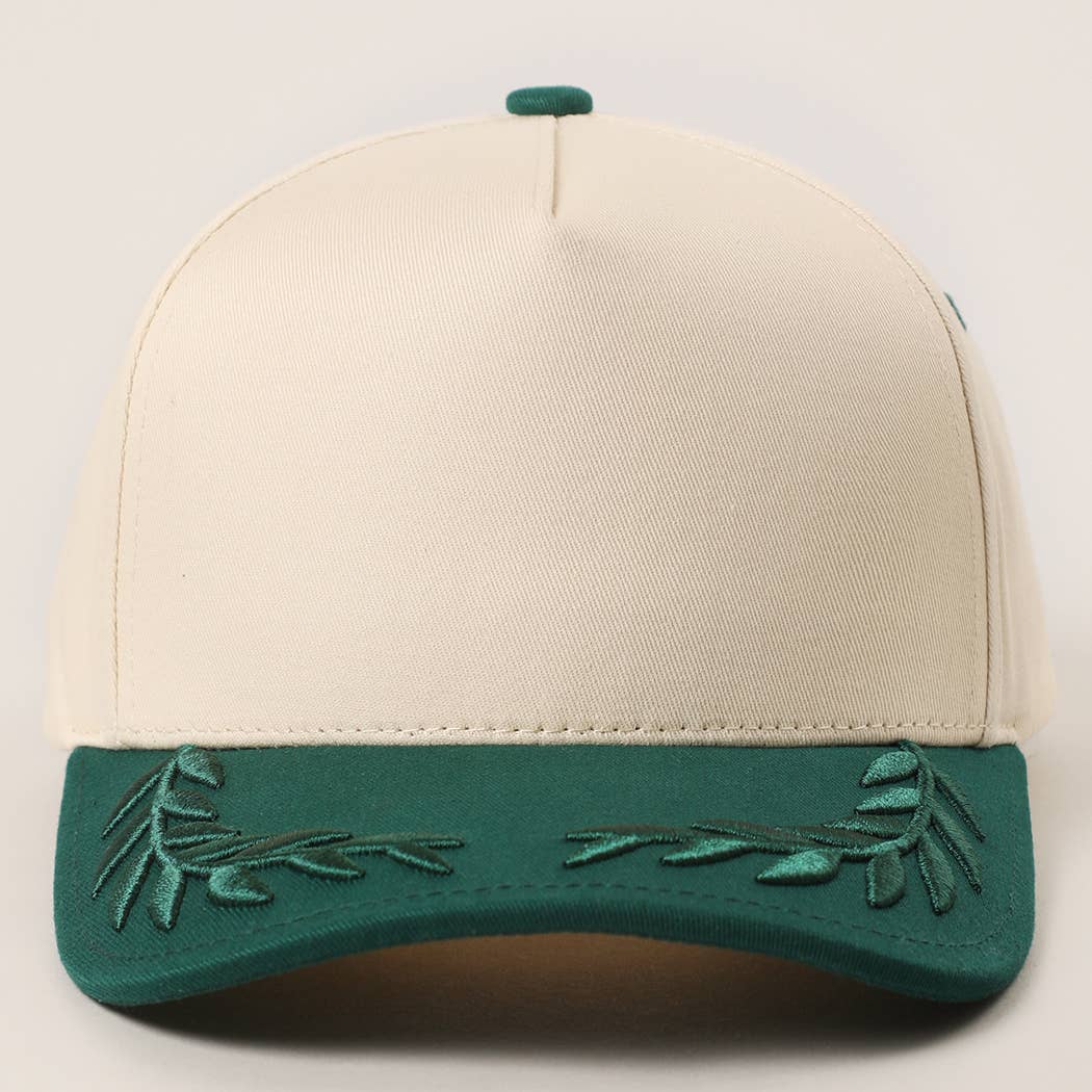 Fashion City - Wholesale Trucker Hat - Unisex - Plain Two Tone Canvas Cotton Bay Leaf Trucker Hat4