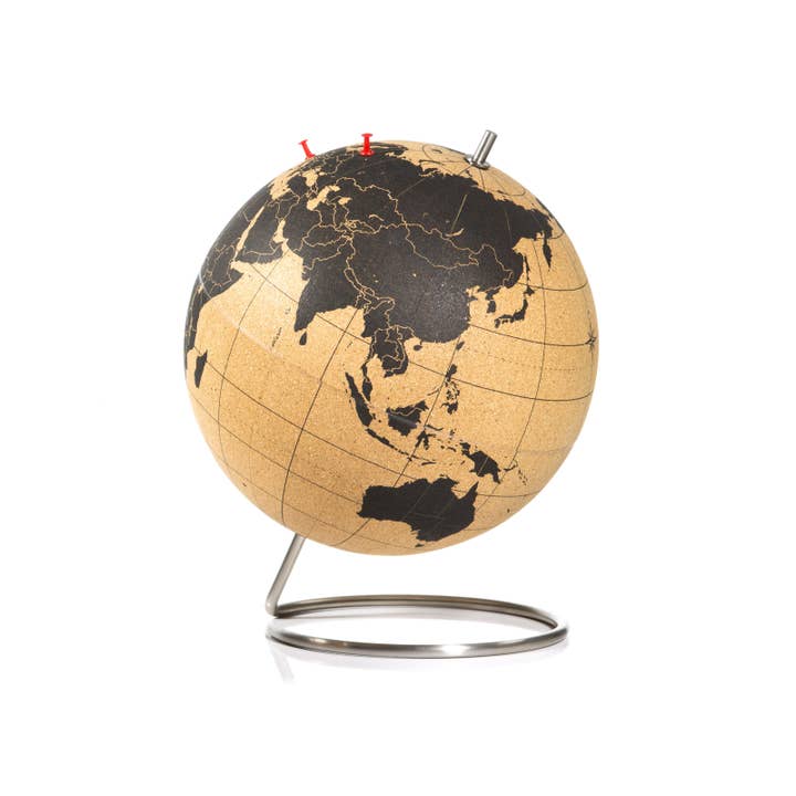 SUCK UK Ltd - USA - Wholesale Desk Globe - Cork Globe - Small