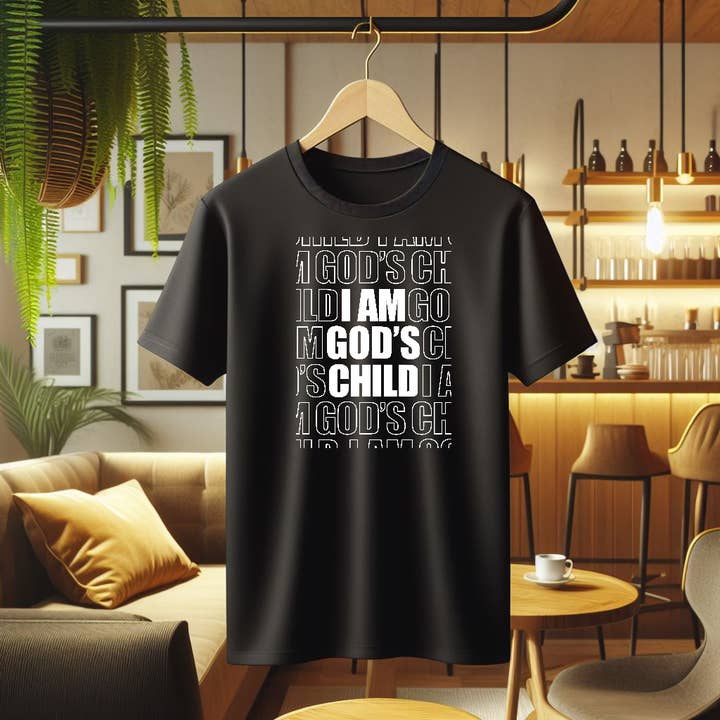 God's Child Schwarzes T-Shirt für den Großhandel von The Black Tee Xchange