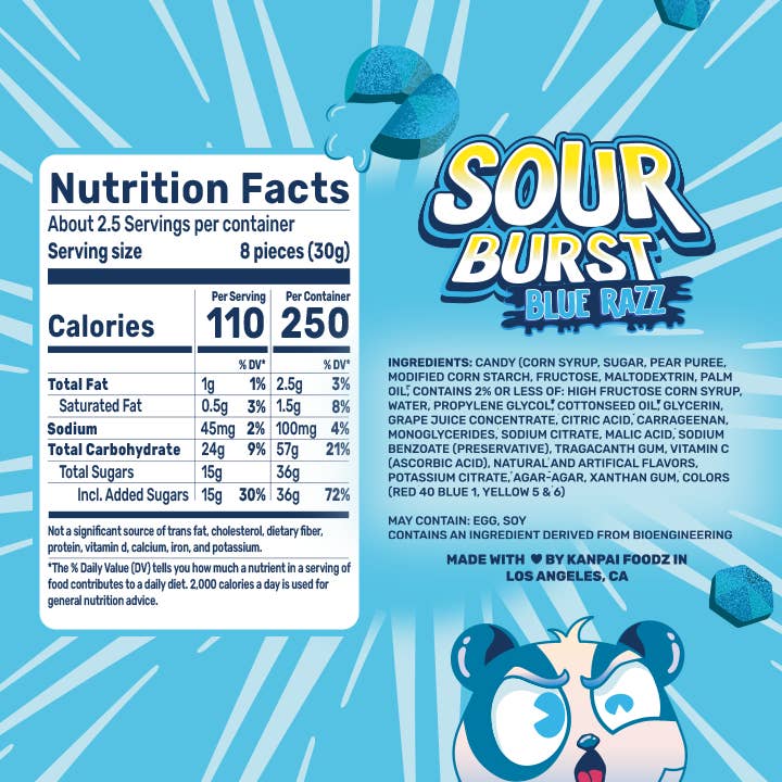 Kanpai Foods - Wholesale Hard Candy - Blue Razz Sour Burst, 2.5oz1