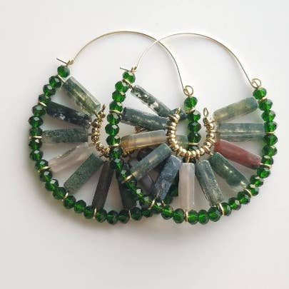 Indian Agate Dani Örhängen för wholesale av Elle Brands LLC