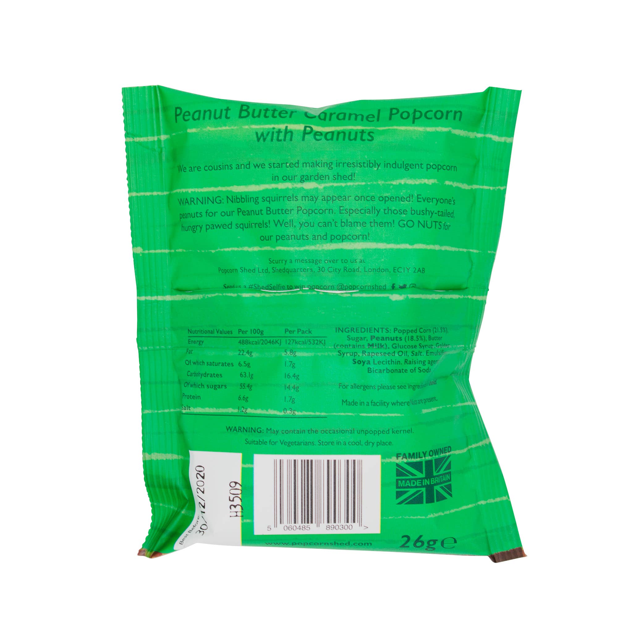 Popcorn Shed - Vendita all'ingrosso Popcorn - Snack pack di popcorn gourmet al burro di arachidi2