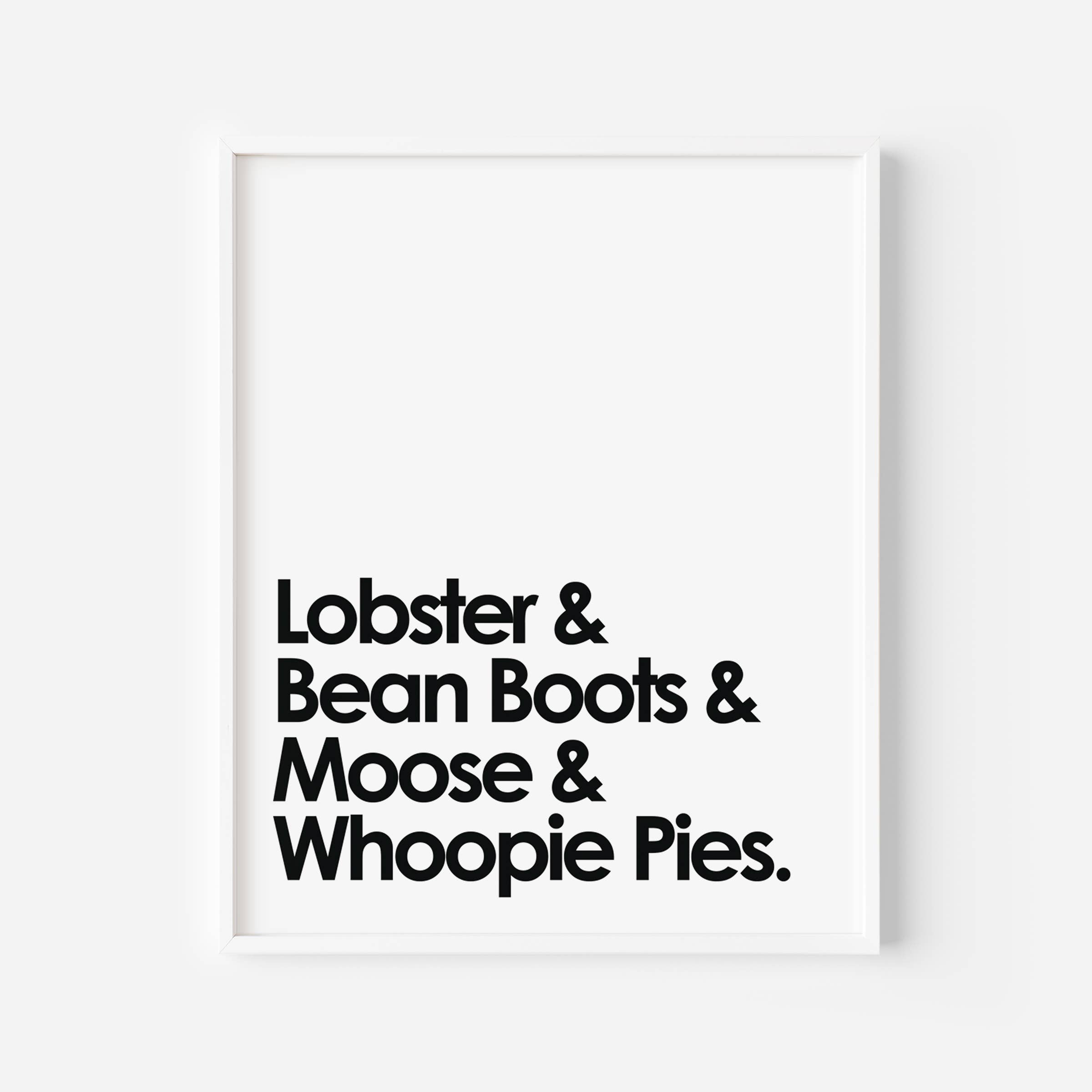 Gert & Co - Wholesale Art Print - Lobster, Bean Boots, Moose, & Whoopie Pies Maine Art Print6
