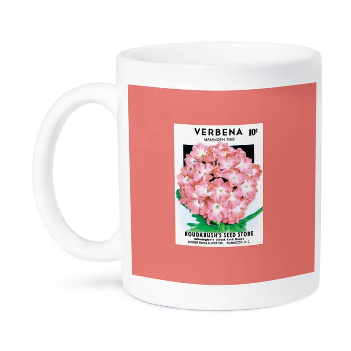 3dRose – Großhandel Kaffeebecher – 3dRose, Verbena Mammoth Pink Vintage Blumen-Samenpäckchen-Reproduktion, Tasse8