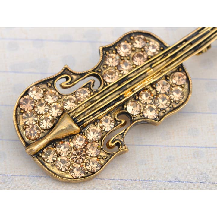 AK Brand - Wholesale Brooch - Violin Brooch Pin Enamel Bow Cello Fiddle Music Instrument13