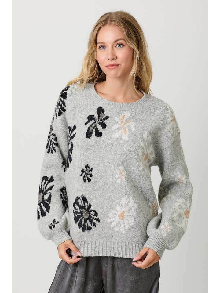 Mystree - Wholesale Knit Sweater - Women's - 60727 Floral Pullover Sweater14