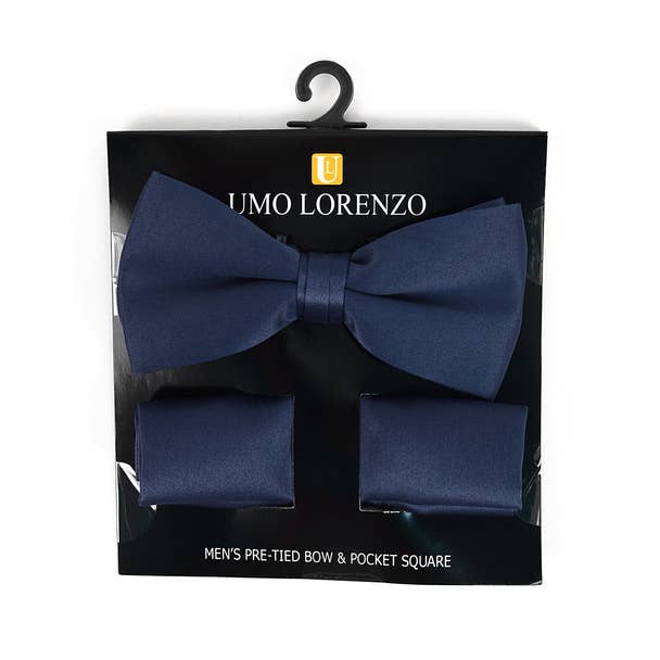 Selini New York - Wholesale Bow Tie - Men's - 100% Poly Satin Men's Banded Bow Tie and Hanky12