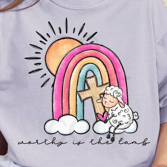 Trendy Transfers - Wholesale Sublimation Transfer - Worthy Is The Lamb DTF Heat Transfer0