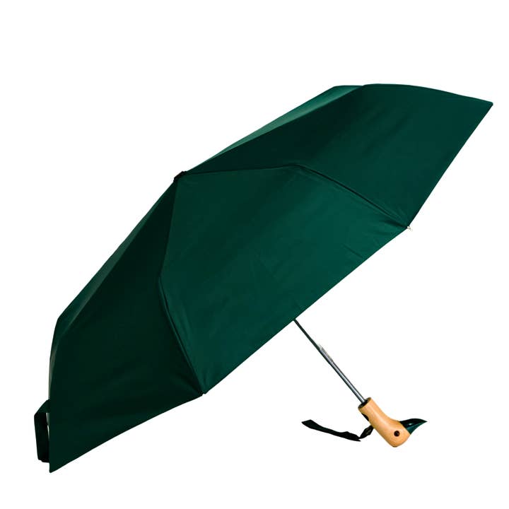 Forest Green Compact Eco-Friendly Duckhead Umbrella for wholesale by Original Duckhead UK