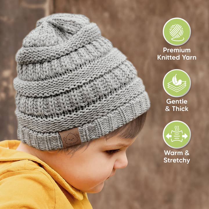 KeaBabies - Wholesale Newborn/Knit Hat - Baby - KeaBabies 3-Pack Warmzy Baby Beanies (Sweet Pea, M)