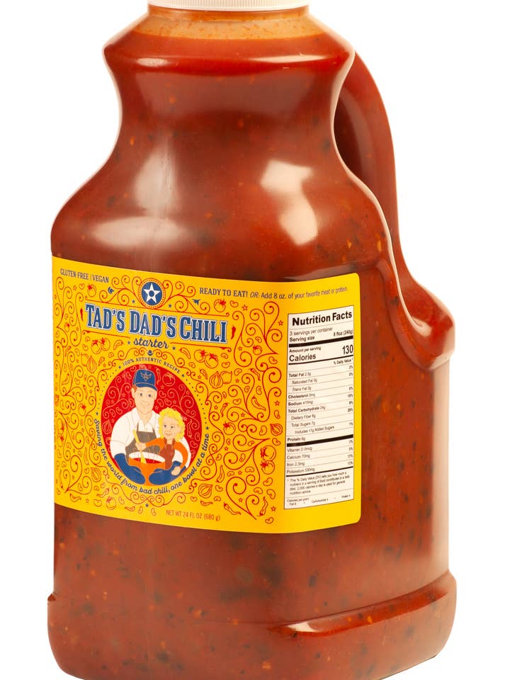 1 Gallon Tad's Dad's Chili for wholesale by Tad's Dad's Chili