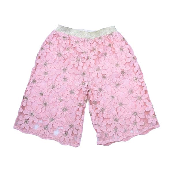 PINK S85 81062 Daisy Floral Culottes/ Wide Pants for wholesale on Faire2