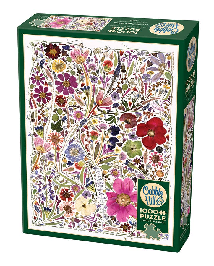Outset Games and Cobble Hill Puzzles - Wholesale Puzzle - Adult - Flower Press: Spring 1000pc Puzzle