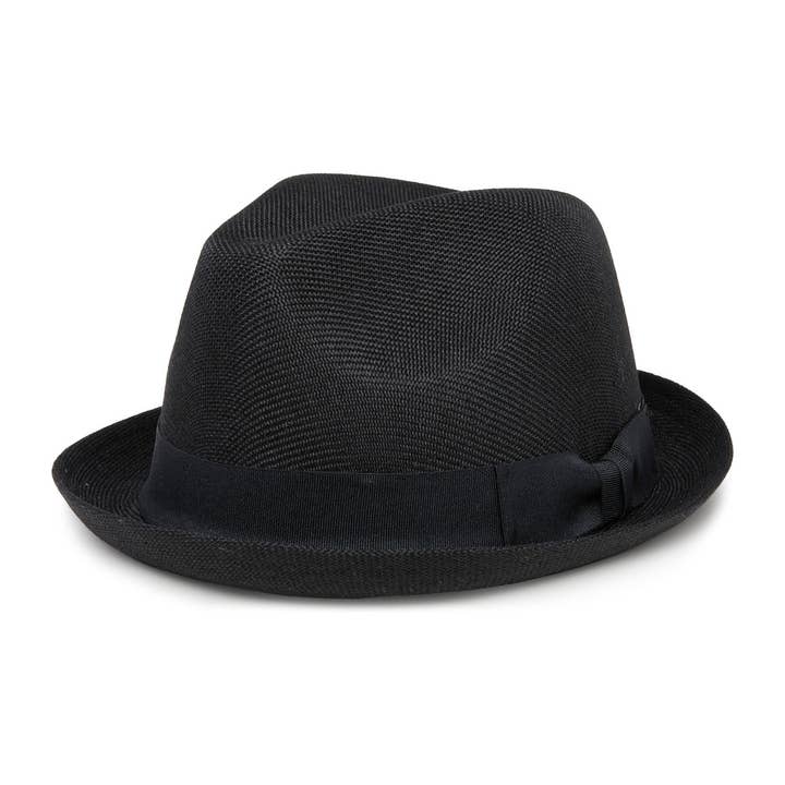 Funky Junque - Vendita all'ingrosso Fedora - Uomo - Fedora Porkpie a Tesa Corta in Imitazione Lino per Uomo9