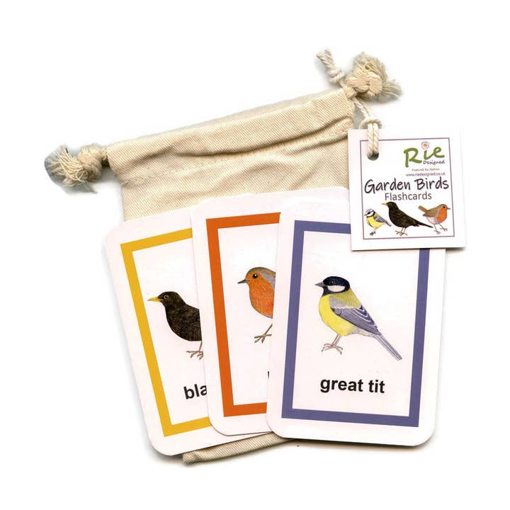 Garden Birds Flash Cards for wholesale by Rie Designed