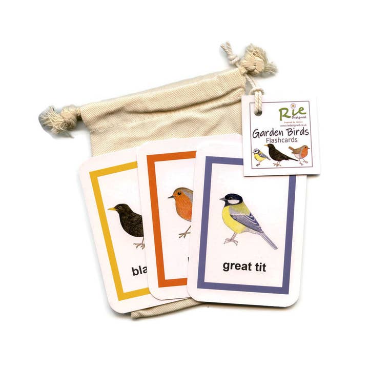 Garden Birds Flash Cards for wholesale by Rie Designed