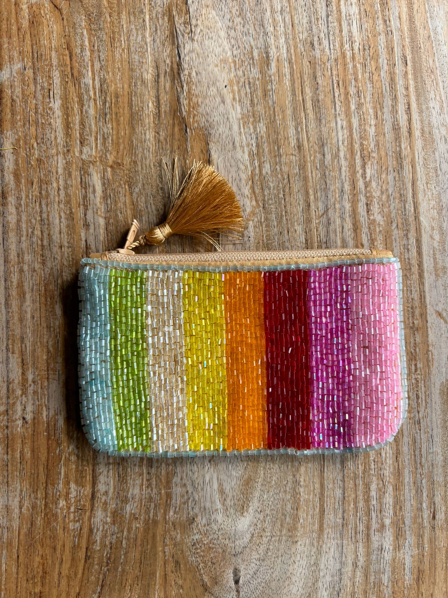 Muno – Großhandel Geldbörse – Unisex – Handgefertigter perlenbesetzter Regenbogenbeutel * Geschenk * 1