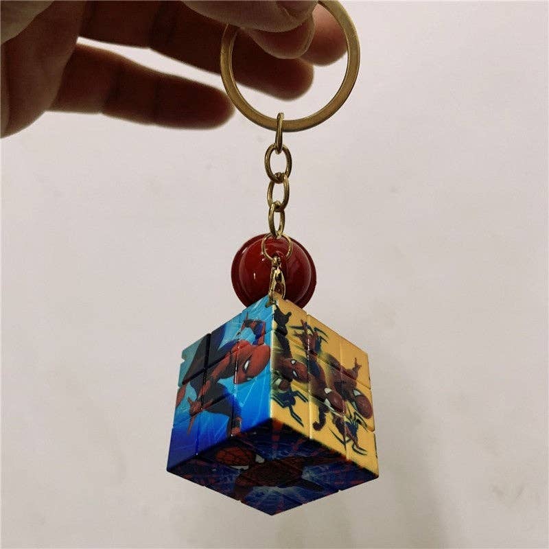 FurDecoration – Porta-chaves - Mulher por atacado – Pingente Porta-Chaves Creative Mini Rubik's Cube6