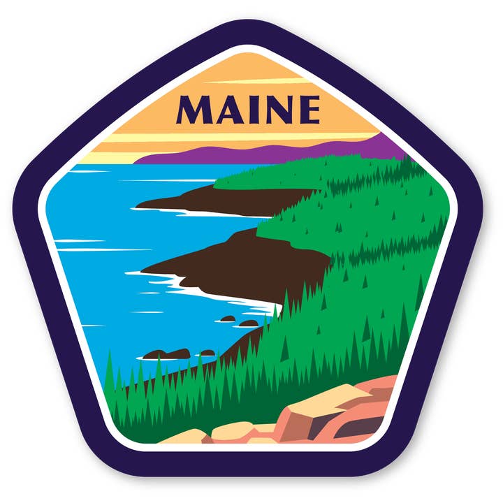 Coaster - Maine State Badge for wholesale by Morris Magnets