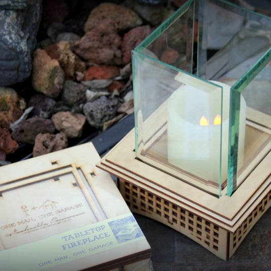 One Man One Garage - Wholesale Fire Pit - Tabletop Glass Fireplace, 2 sizes to warm your evening!8