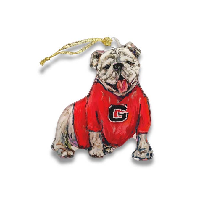 Lauren Dunn - Wholesale Ornament - "G" GEORGIA BULLDOG ACRYLIC MASCOT ORNAMENT
