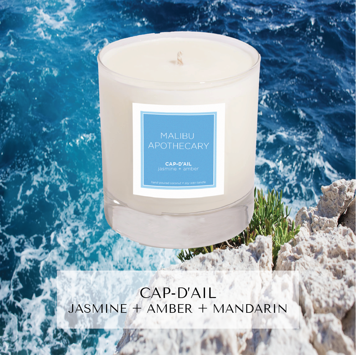 Malibu Apothecary - Wholesale Jar/Filled Candle - Clear Gloss x Blue Candle9
