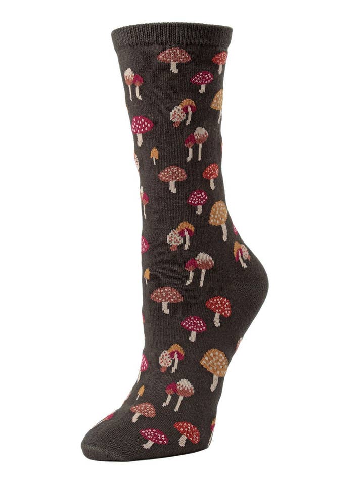 Infinity Classics International Inc. - Wholesale Socks – Women's - Mushroom Field Bamboo Blend Crew Sock2