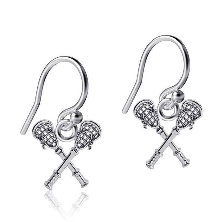 Lacrosse Sticks Dangle Earrings for wholesale by Dayna Designs