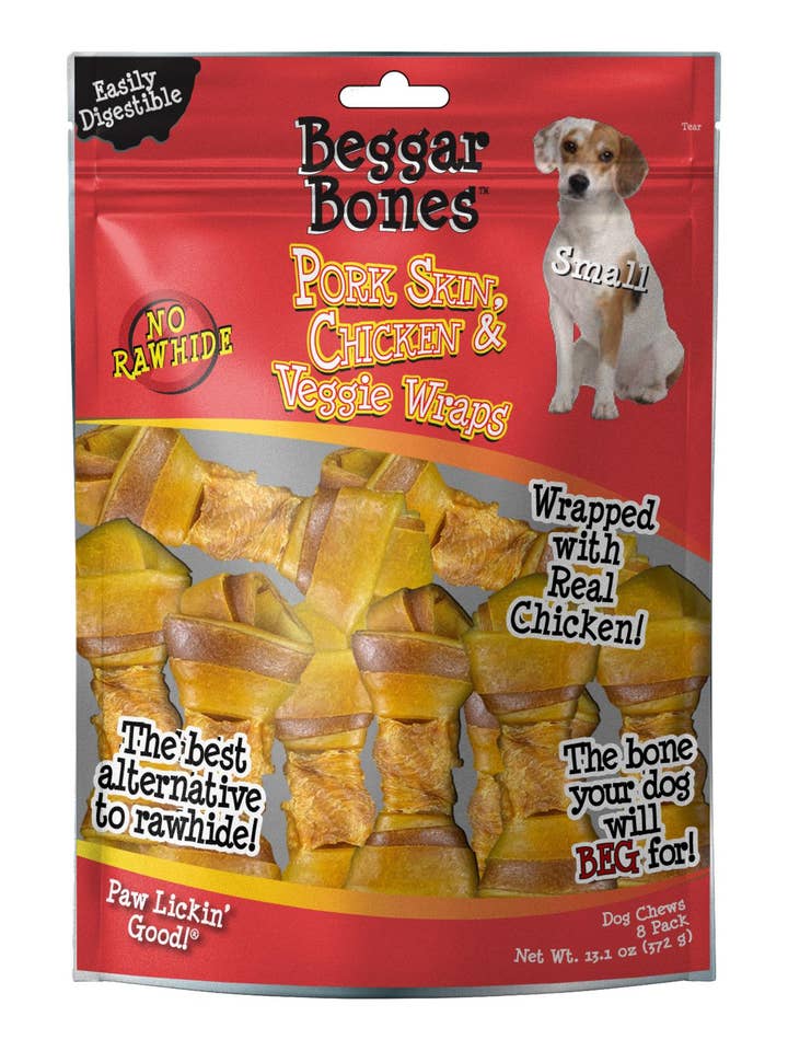 Beggar Bones Wrap Small 8/Pk for wholesale by Savory Prime