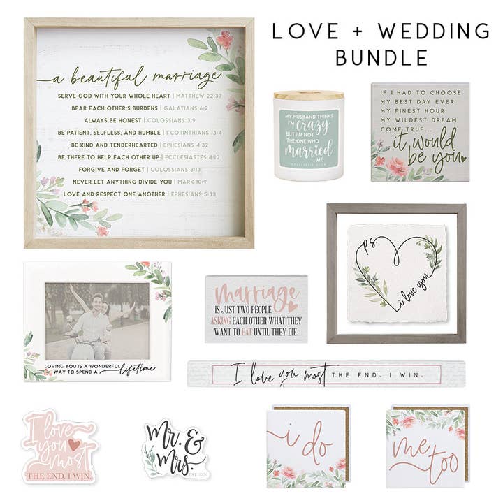 Liebe + Hochzeit Ausprobierpaket 2026 - Bündel für den Großhandel von Sincere Surroundings