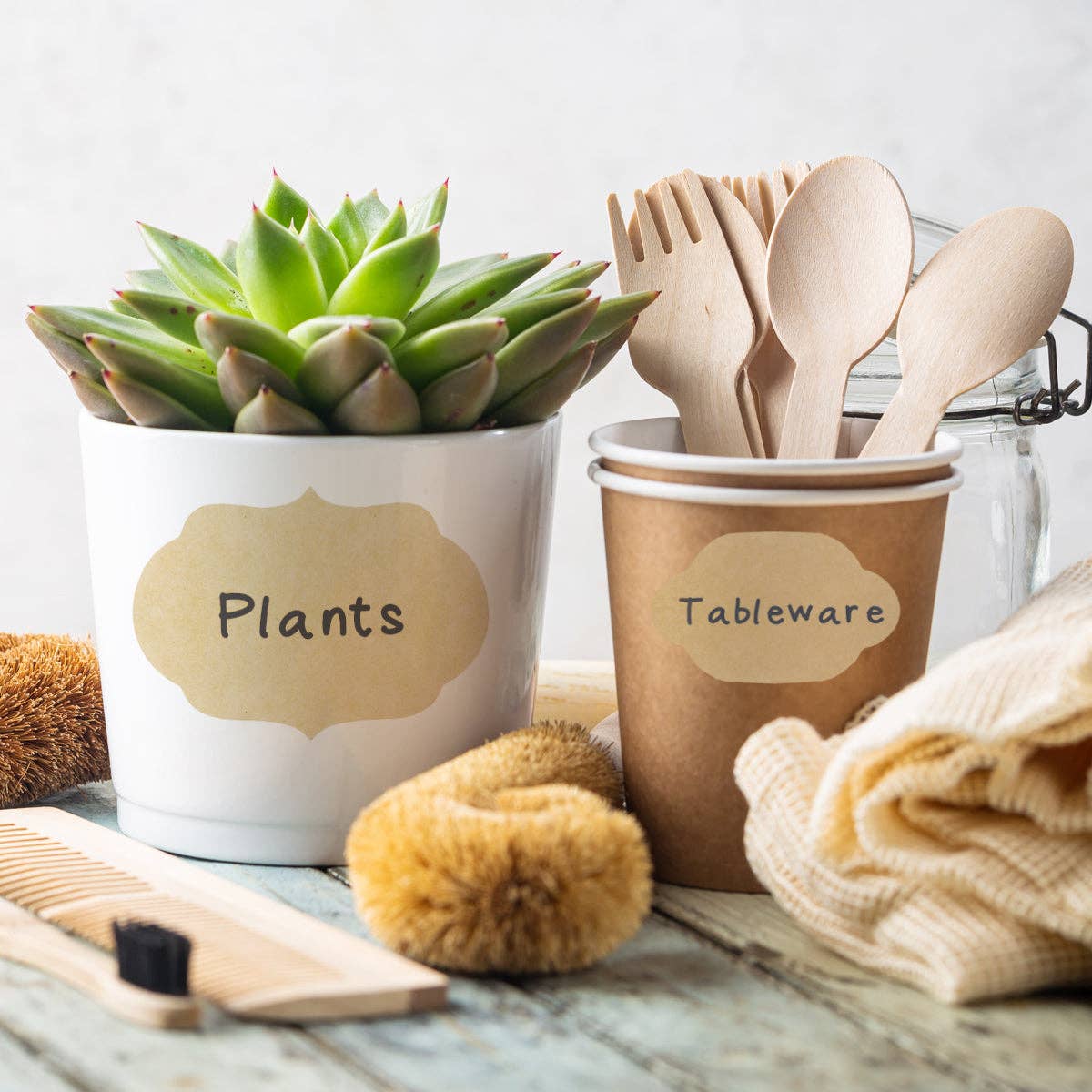 Wrapables.com - Wholesale Gift Tag Label - Wrapables Kraft Paper Sticker Labels for Lids, Mason Jars3