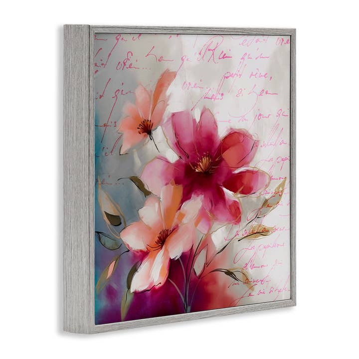 Stupell Industries - Wholesale Wall Sign - Pink Vintage Florals - Framed Wall Art14