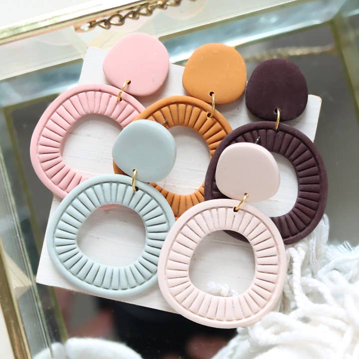 Petal & Posy - Wholesale Dangle Earrings - Cirque Polymer Clay Earrings | Choose Your Colour3