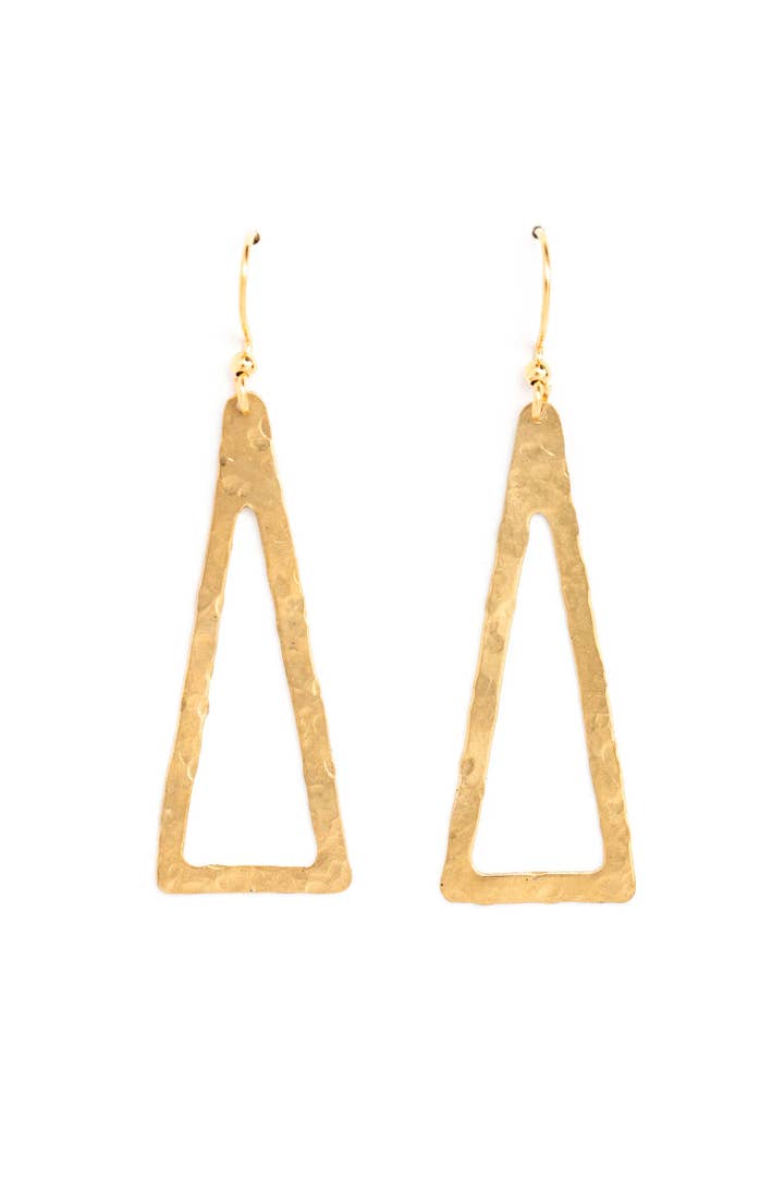 Grote open driehoekige oorbellen voor wholesale door Collarbone Jewelry