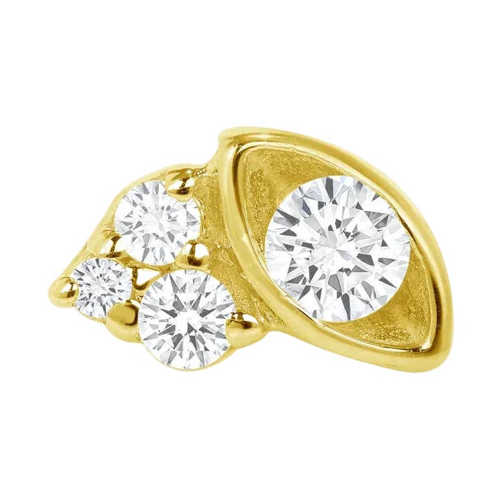 Elise – 14K Gold Threadless/Threaded End for wholesale by Piercing-zone