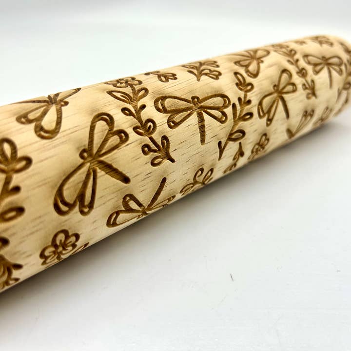Trollslända Präglad Kavel Präglad Kavel för wholesale av Sweet Rolling Pins