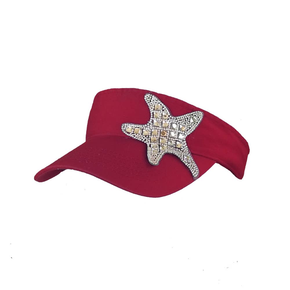 The Alabama Girl - Wholesale Visor - Women's - Crystallized Starfish Visor2