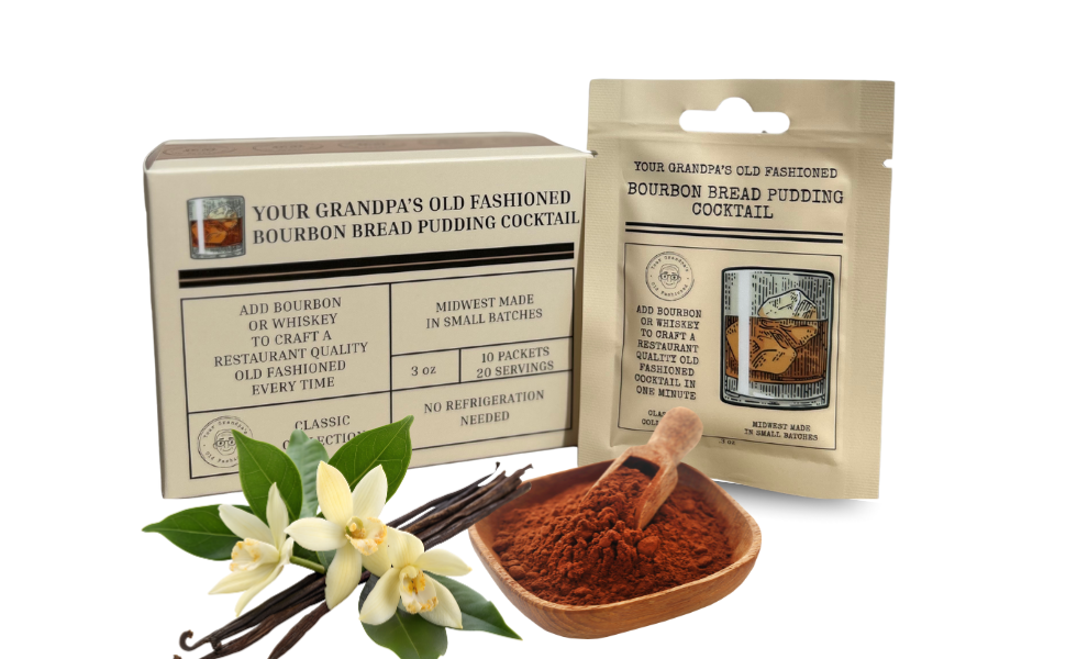 Your Grandpa's Old Fashioned – wholesale Cocktail mix/syrup – Bourbon Bread Pudding Cocktail Mix - Just Add Bourbon0