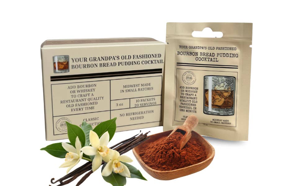 Your Grandpa's Old Fashioned - Wholesale Cocktail mix/syrup - Bourbon Bread Pudding Cocktail Mix - Just Add Bourbon
