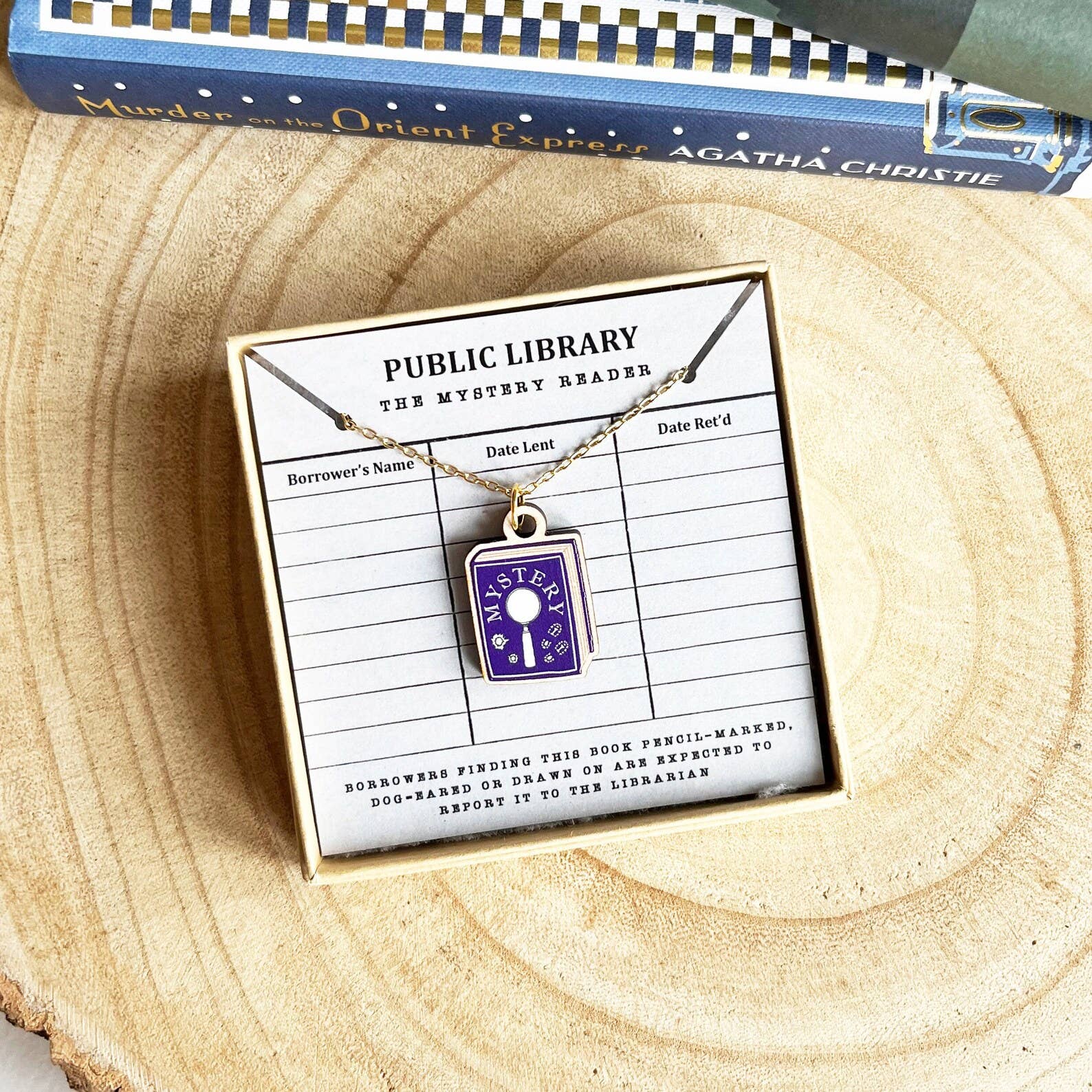 Quote and Quill - Wholesale Pendant/Charm Necklace - The Mystery Reader Book Necklace1