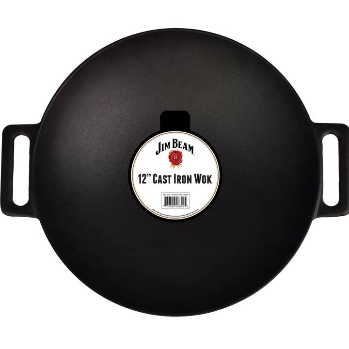 Style Asia - Wholesale Cast Iron Skillet - Jim Beam 12'' Pre Seasoned Heavy Duty Cast Iron Grilling
