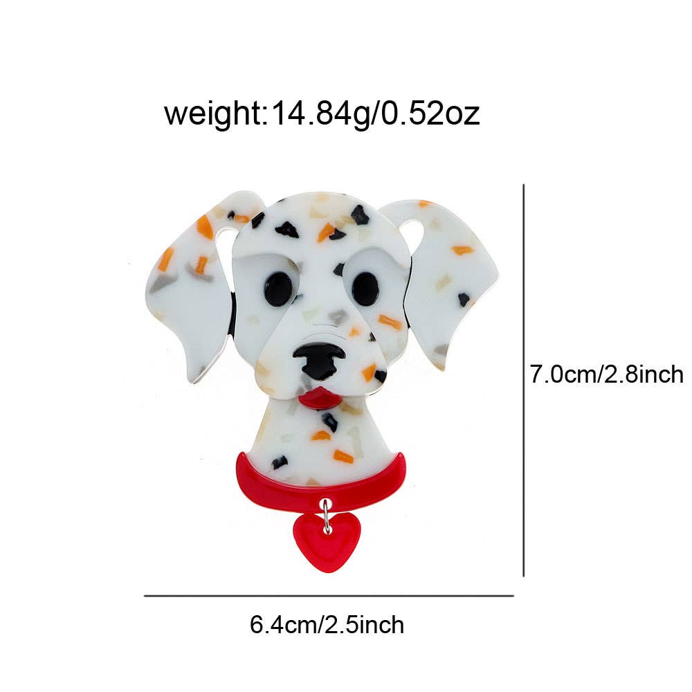 Ole – alfinete de lapela por atacado – Broche de Acrílico com Forma de Cão Dálmata1
