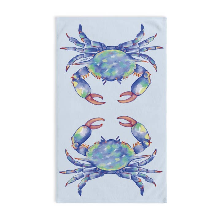 Asciugamano in Poliestere / Cotone con Granchio Blu per la vendita all'ingrosso da parte di Blue Cava