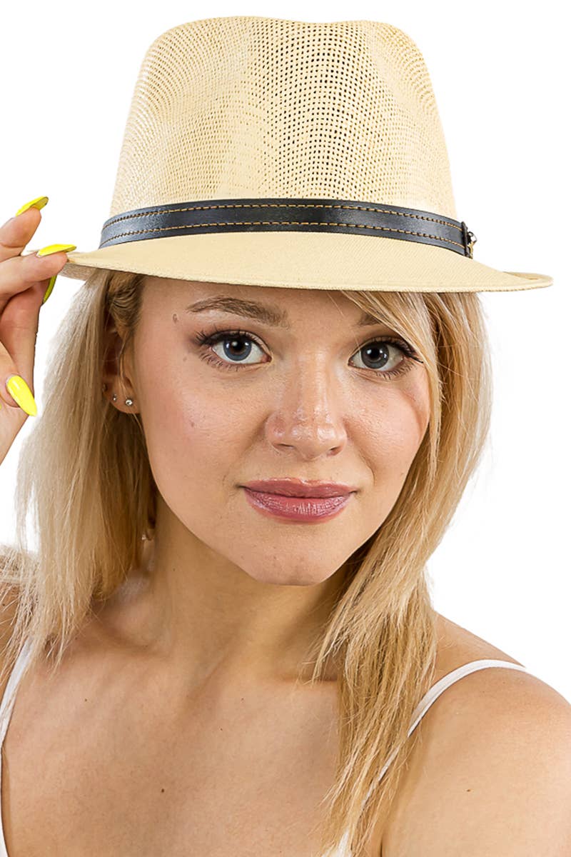 Cap Zone - Wholesale Fedora - Women's - Elite Crafted Natural Straw Rodeo Sombrero Fedora4