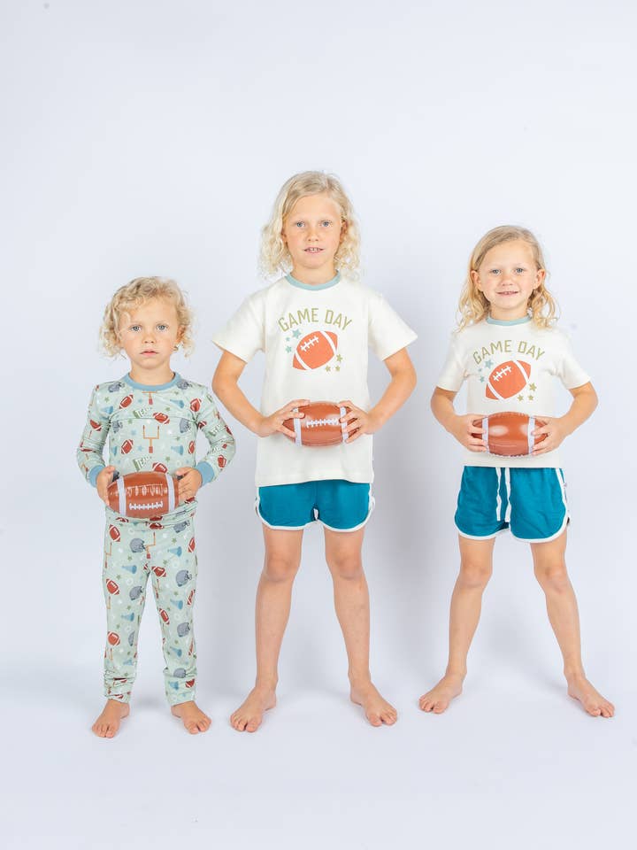 Emerson and Friends - Wholesale Screen-printed t-shirt – Kids - Football Game Day Sports Cotton Kids Ringer Tee3