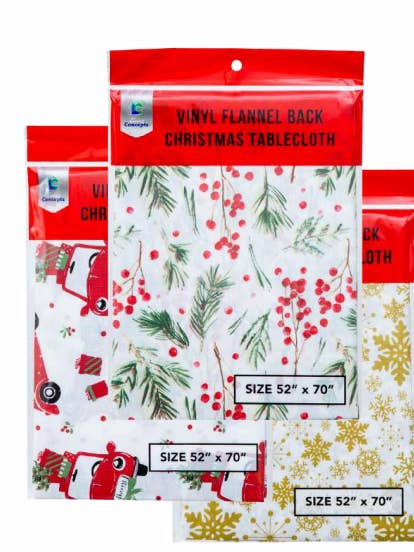 Tischdecke Christmas Flannelback 52"x70" für den Großhandel von Living Concepts