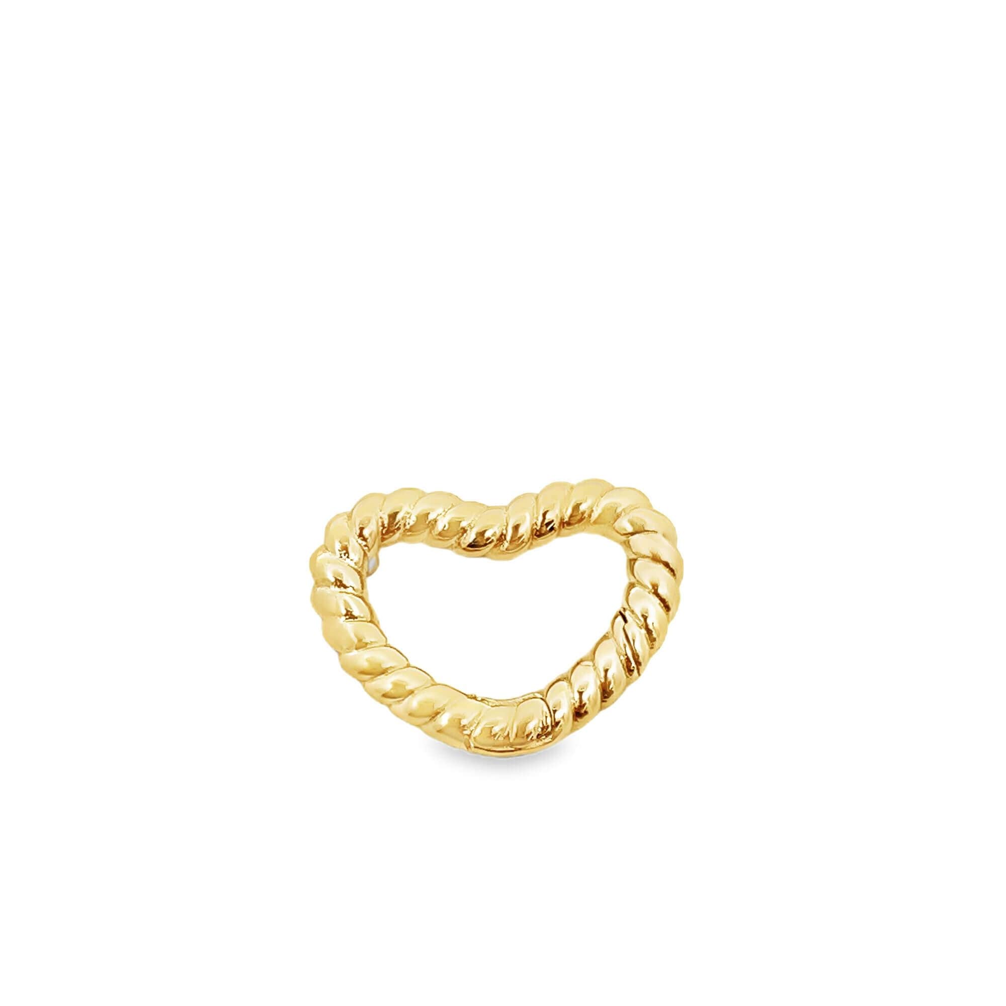 MIA Jewelry - Wholesale Clasp - Rope Textured Heart Clasp (A328)0