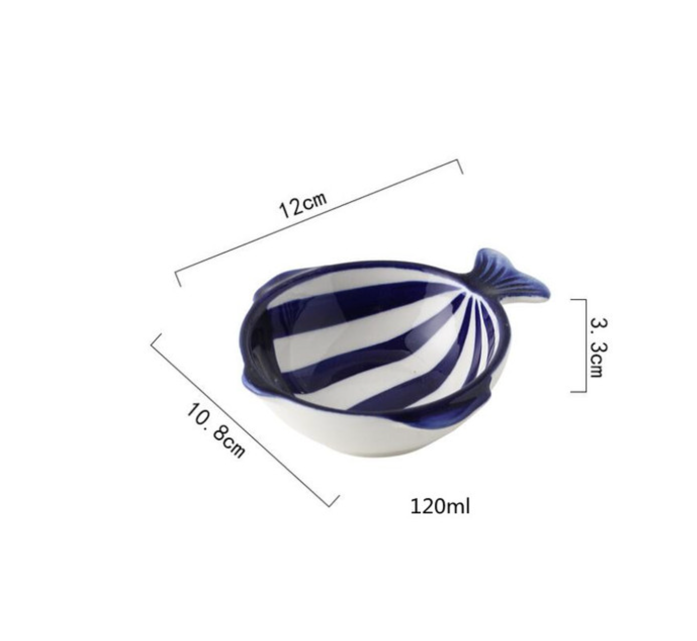 Homerely (We Cover All Import Duties) - Wholesale Borden - Met de hand bedrukt keramisch bord in visvorm5