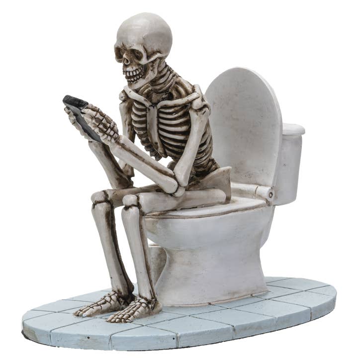 Skeleton on Toilet for wholesale by Pacific Trading